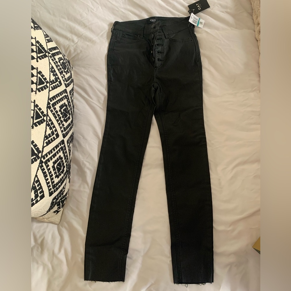 Black coated skinny jeans
